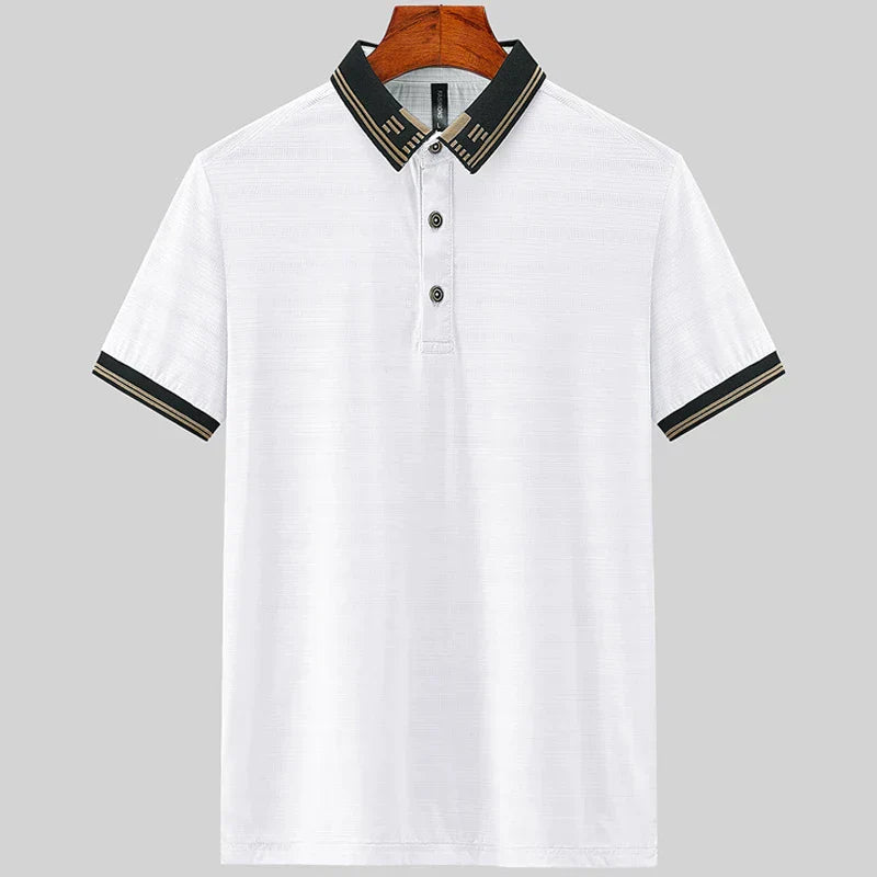 Camisa Polo Masculina de Seda